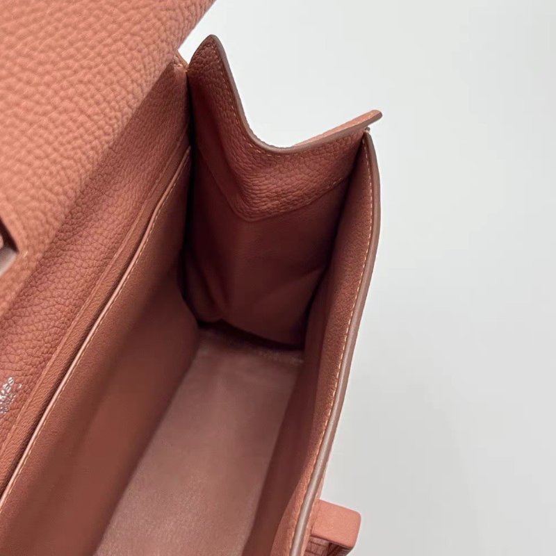 HERMES Etribelt玫瑰茶色銀扣手提公事包34.5*12*25 98新配件塵袋-1