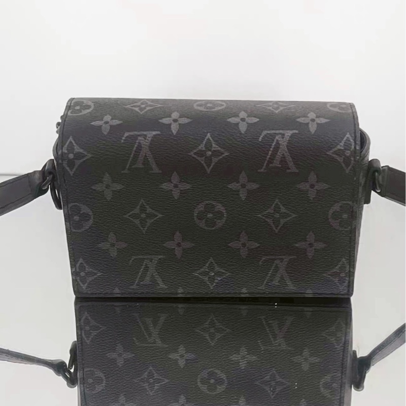 王嘉爾同款😍Lv 黑花mini soft trunk插銷盒子包斜挎單肩包-6