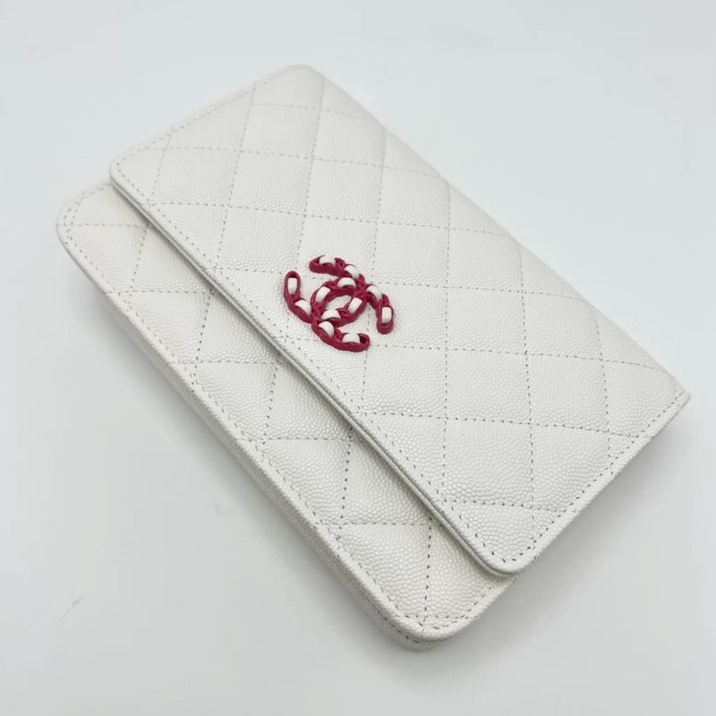 CHANEL 19woc白雪公主荔枝紋牛皮斜背包19*13*5 98新配件塵袋-2