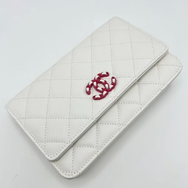 CHANEL 19woc白雪公主荔枝紋牛皮斜背包19*13*5 98新配件塵袋-3