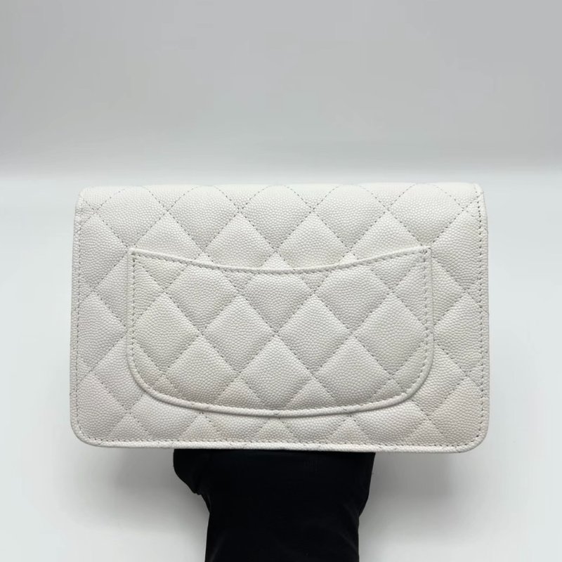 CHANEL 19woc白雪公主荔枝紋牛皮斜背包19*13*5 98新配件塵袋-4