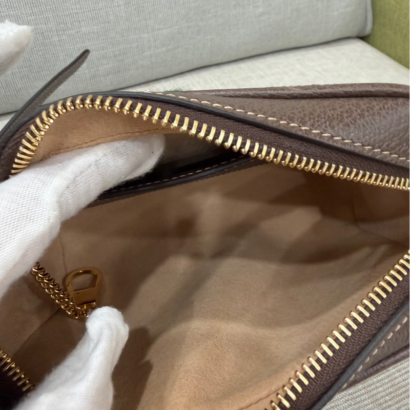GUCCI 經典Ophidia GG印花帆布迷你郵差包 肩背包 斜背包 卡其棕-24