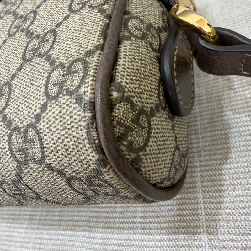 GUCCI 經典Ophidia GG印花帆布迷你郵差包 肩背包 斜背包 卡其棕-36