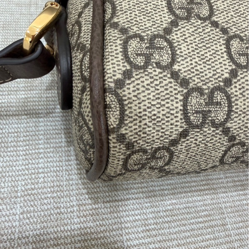 GUCCI 經典Ophidia GG印花帆布迷你郵差包 肩背包 斜背包 卡其棕-37