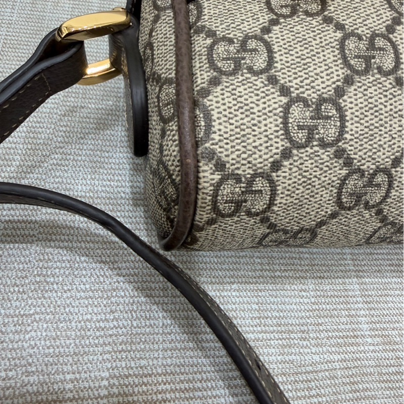 GUCCI 經典Ophidia GG印花帆布迷你郵差包 肩背包 斜背包 卡其棕-39