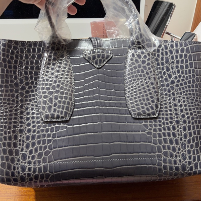 LONGINES 灰鱷魚托特包-4