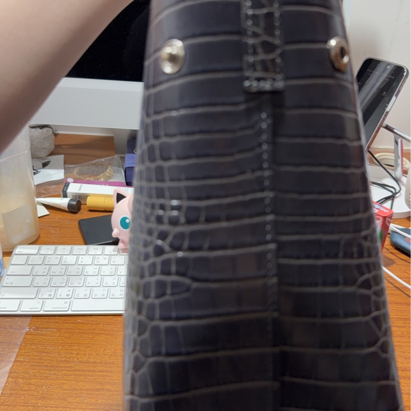 LONGINES 灰鱷魚托特包-9