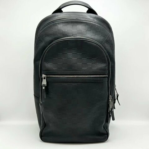 LV 黑色Michael格紋後背包28*45*18 98新