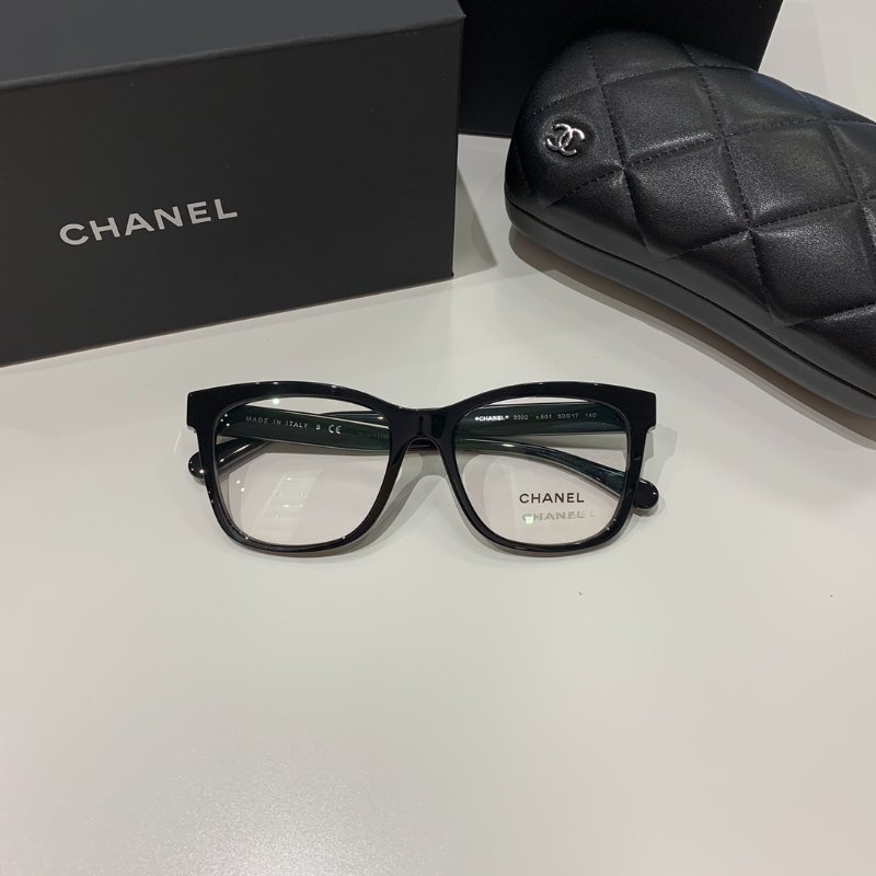💗Chanel💗 權志龍同款 黑色鏡架 銀色logo 光學眼鏡 熱賣款 全新全配-4