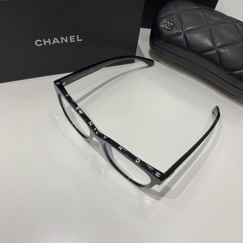 💗Chanel💗 權志龍同款 黑色鏡架 銀色logo 光學眼鏡 熱賣款 全新全配-6