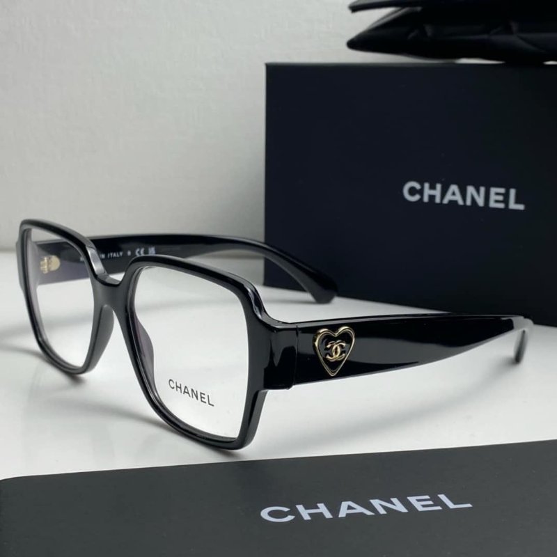 💫 CHANEL 網紅大缺貨爆款🔥 黑金愛心系列大方框光學眼鏡💫-3