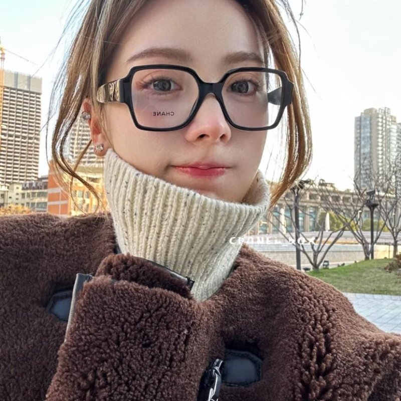 💫 CHANEL 網紅大缺貨爆款🔥 黑金愛心系列大方框光學眼鏡💫-4