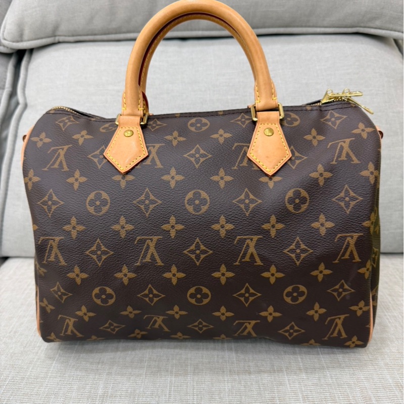 LV M41112 經典Monogram SPEEDY 30手提包 斜背包 波士頓包#背帶款#-6