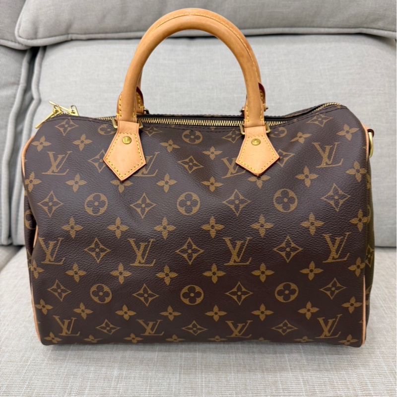 LV M41112 經典Monogram SPEEDY 30手提包 斜背包 波士頓包#背帶款#-7