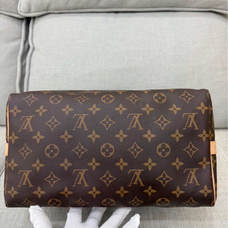 LV M41112 經典Monogram SPEEDY 30手提包 斜背包 波士頓包#背帶款#-14