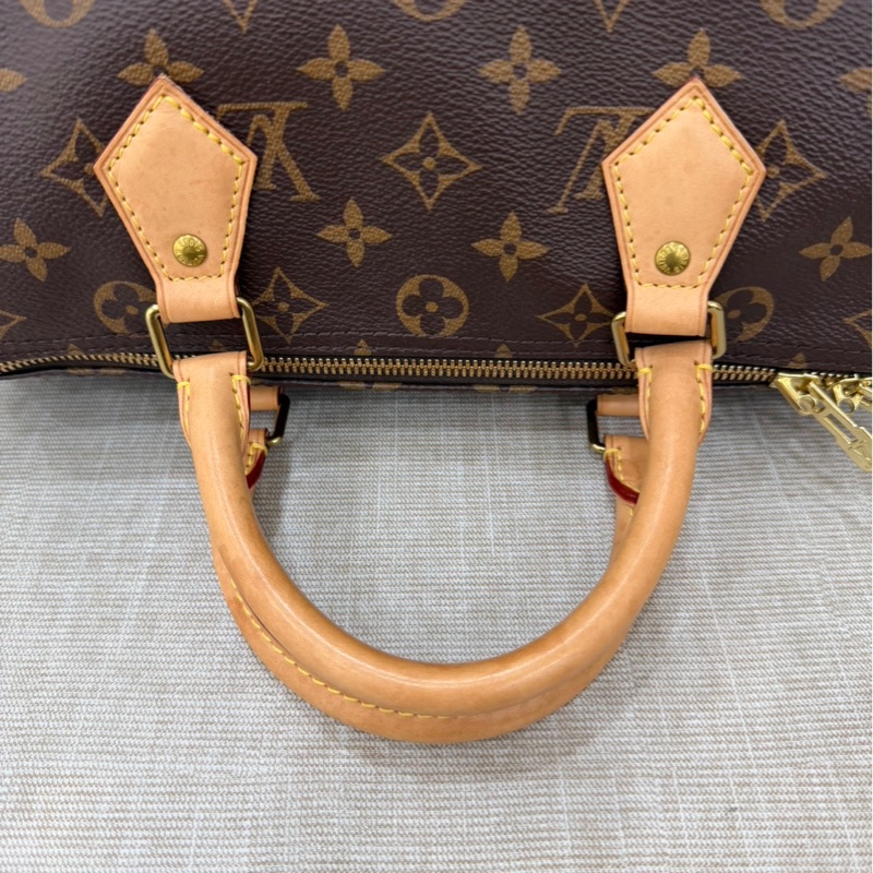LV M41112 經典Monogram SPEEDY 30手提包 斜背包 波士頓包#背帶款#-18