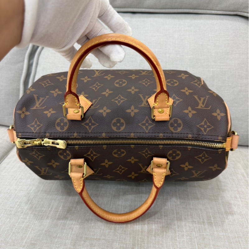 LV M41112 經典Monogram SPEEDY 30手提包 斜背包 波士頓包#背帶款#-24