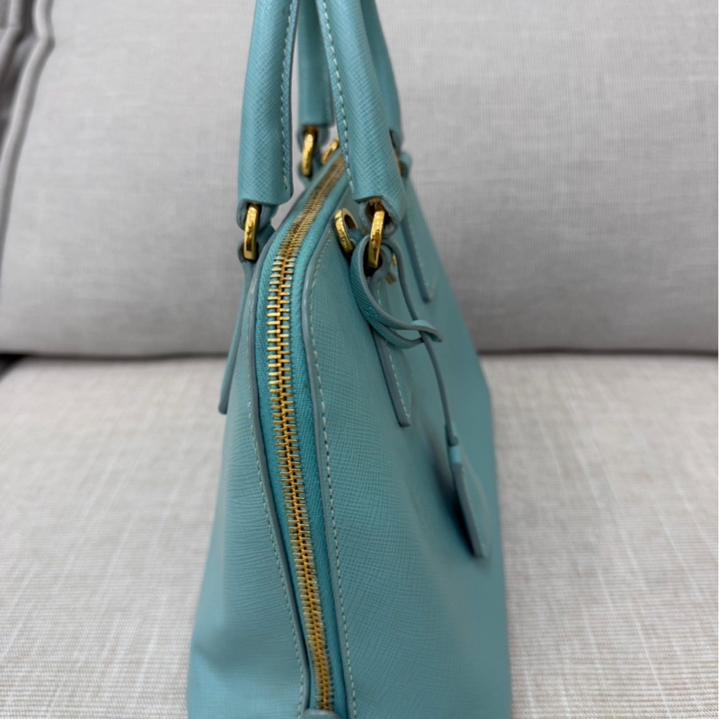 PRADA 貝殼包 手提包 斜背包淺藍色-8