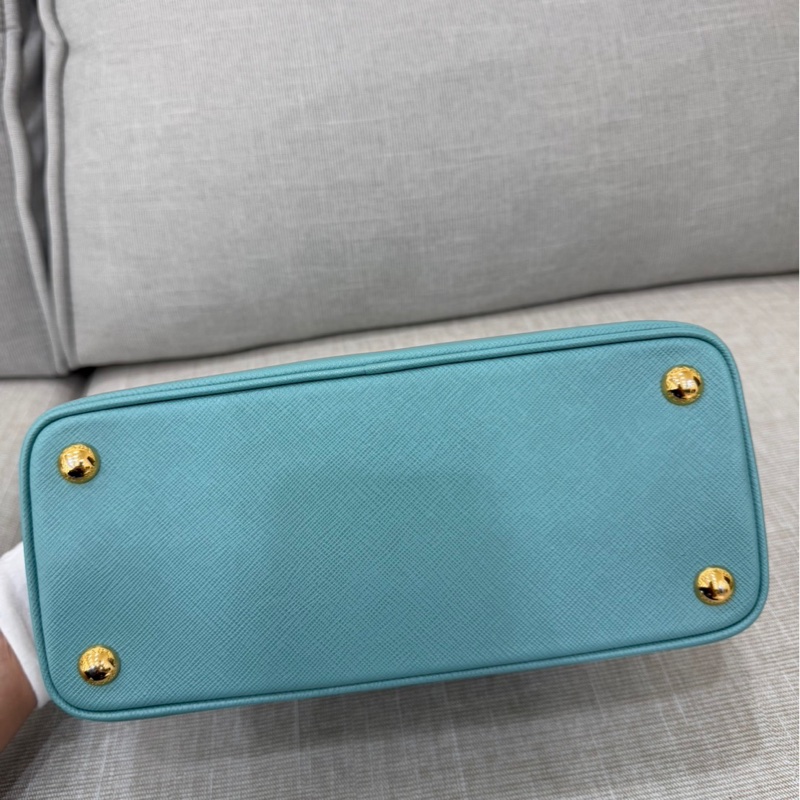 PRADA 貝殼包 手提包 斜背包淺藍色-13