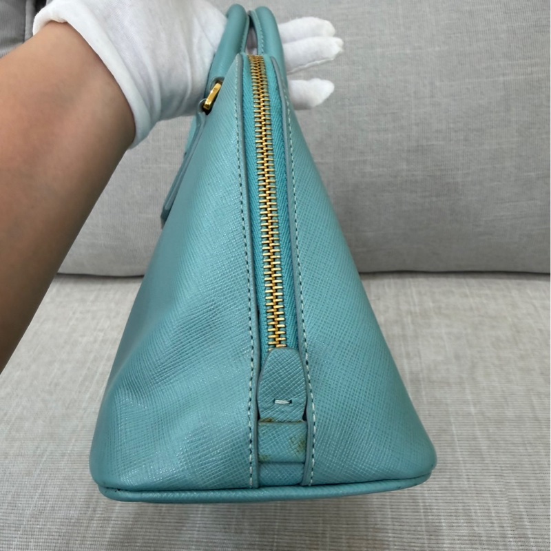 PRADA 貝殼包 手提包 斜背包淺藍色-24