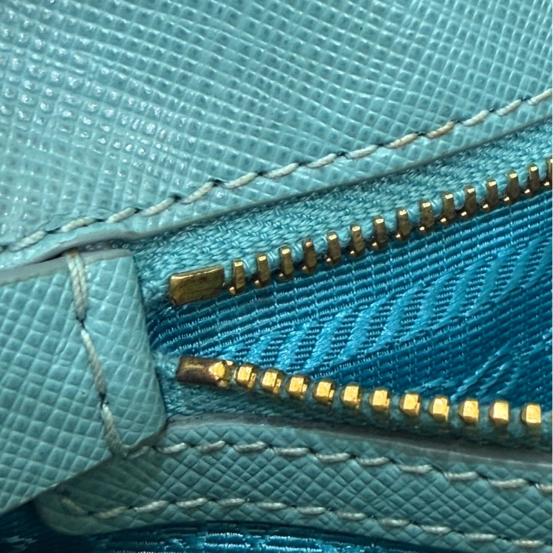 PRADA 貝殼包 手提包 斜背包淺藍色-38