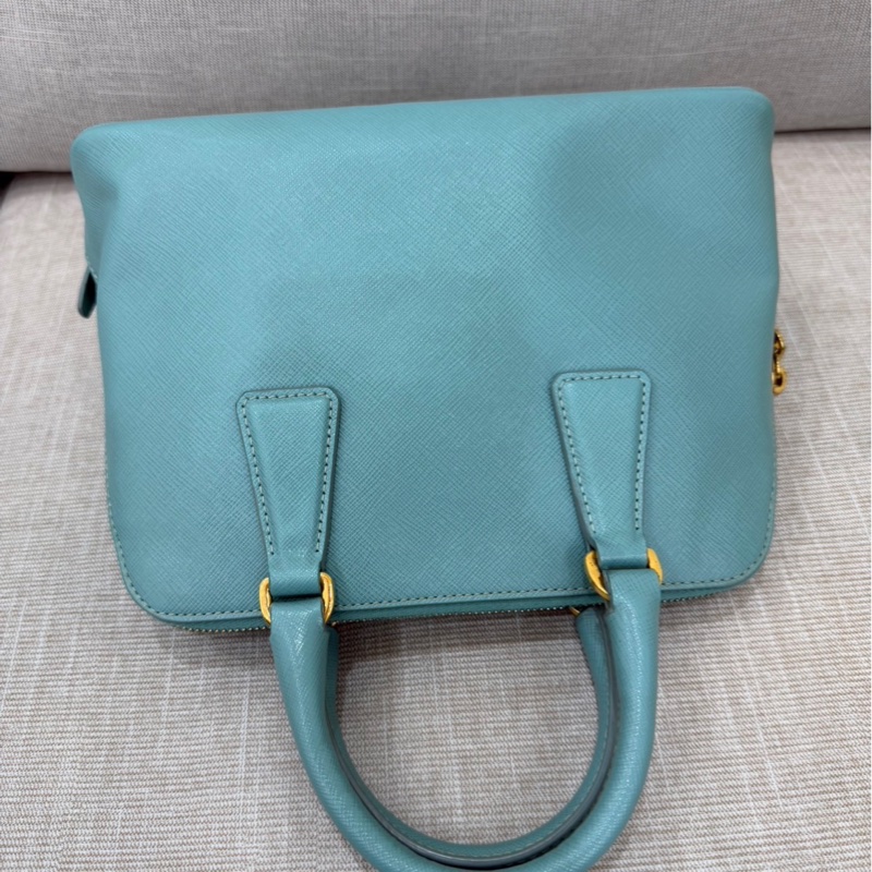 PRADA 貝殼包 手提包 斜背包淺藍色-62