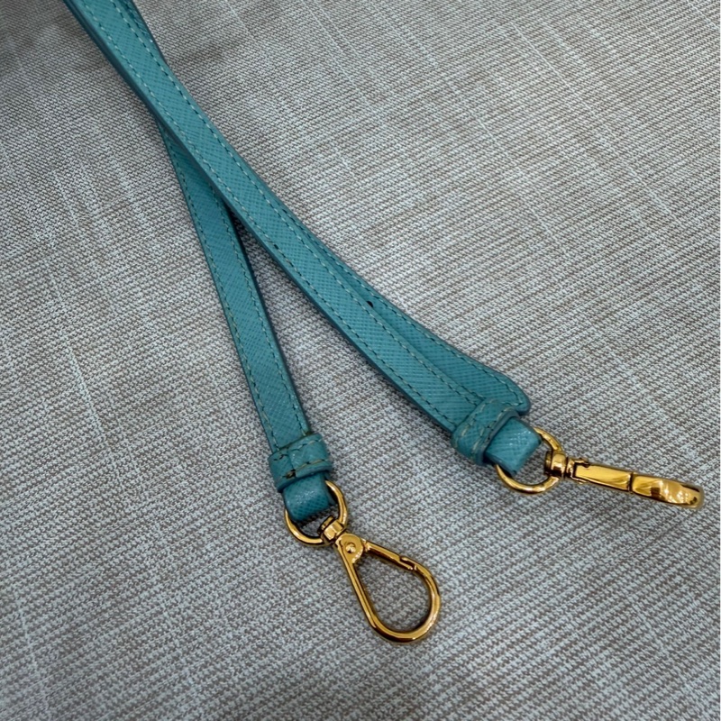 PRADA 貝殼包 手提包 斜背包淺藍色-66