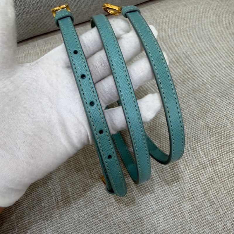 PRADA 貝殼包 手提包 斜背包淺藍色-69
