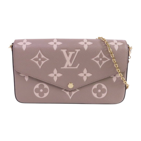 LOUIS VUITTON Monogram Empreinte Felicie Pochette金扣鏈帶肩背袋