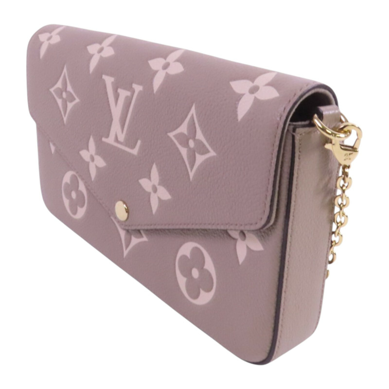 LOUIS VUITTON Monogram Empreinte Felicie Pochette金扣鏈帶肩背袋-2