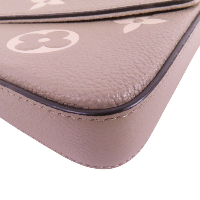 LOUIS VUITTON Monogram Empreinte Felicie Pochette金扣鏈帶肩背袋-11