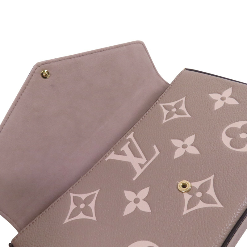 LOUIS VUITTON Monogram Empreinte Felicie Pochette金扣鏈帶肩背袋-15