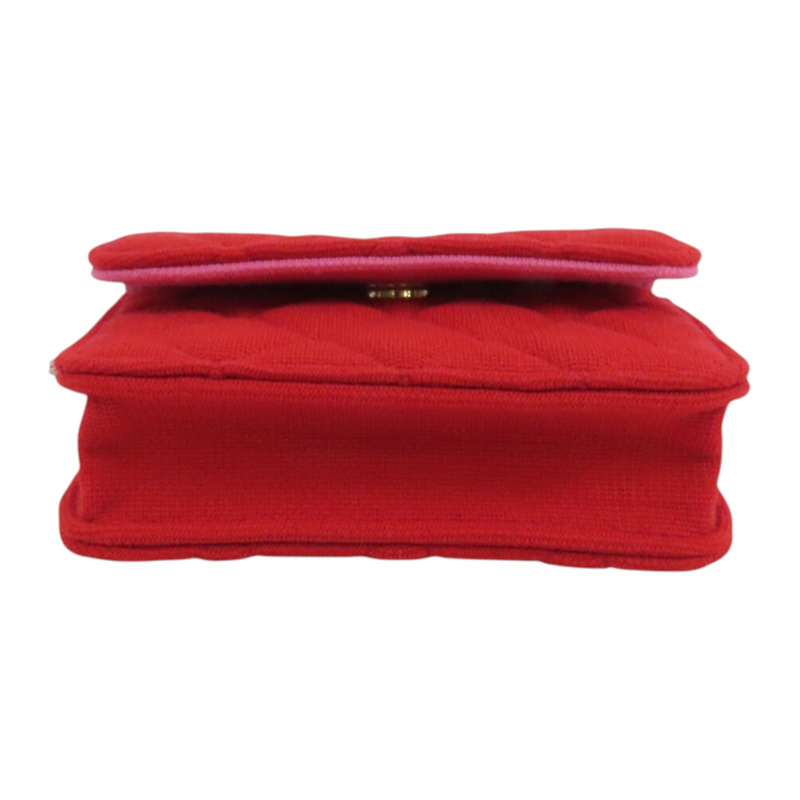 CHANEL 帆布Shoulder Bag金扣鏈帶肩背袋-3