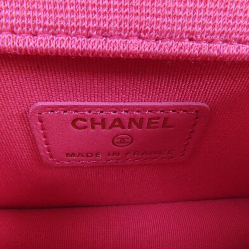 CHANEL 帆布Shoulder Bag金扣鏈帶肩背袋-5