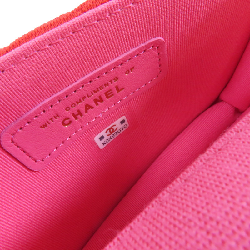 CHANEL 帆布Shoulder Bag金扣鏈帶肩背袋-6