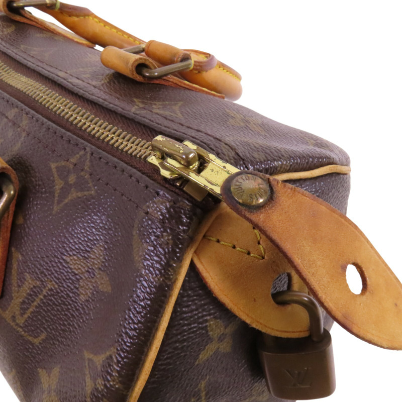 LOUIS VUITTON Monogram Speedy 25金扣手挽袋-9