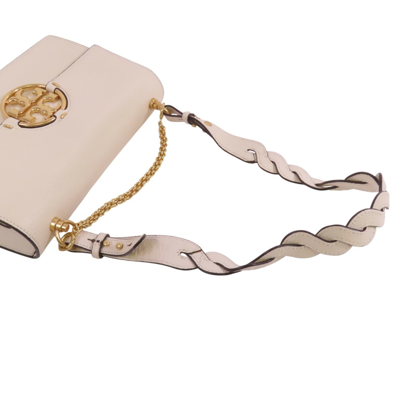 Tory Burch 牛皮皮革2Way Shoulder Bag金扣鏈帶手挽肩背兩用袋-7