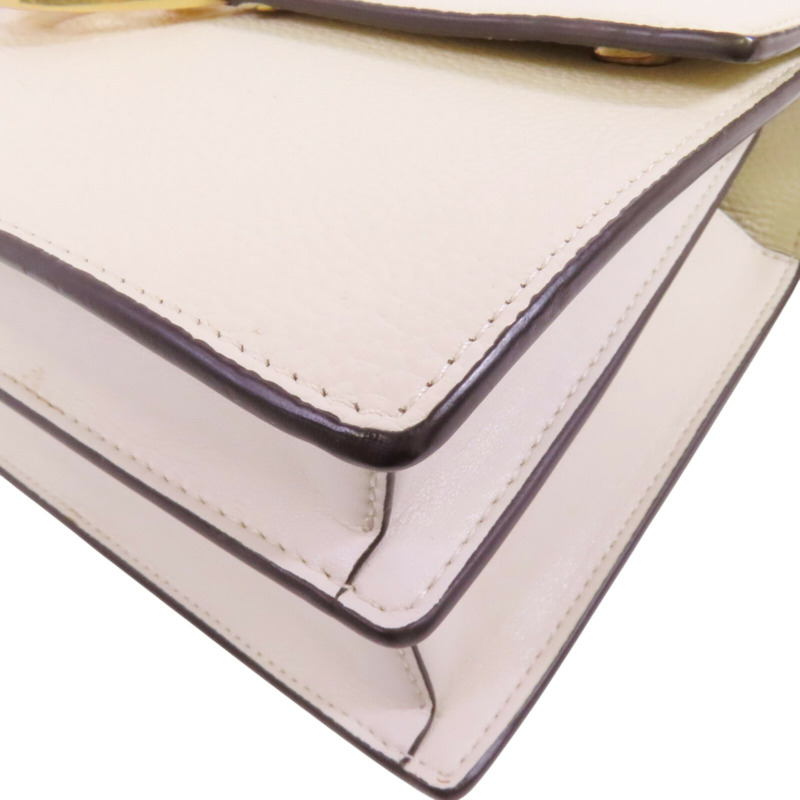 Tory Burch 牛皮皮革2Way Shoulder Bag金扣鏈帶手挽肩背兩用袋-11