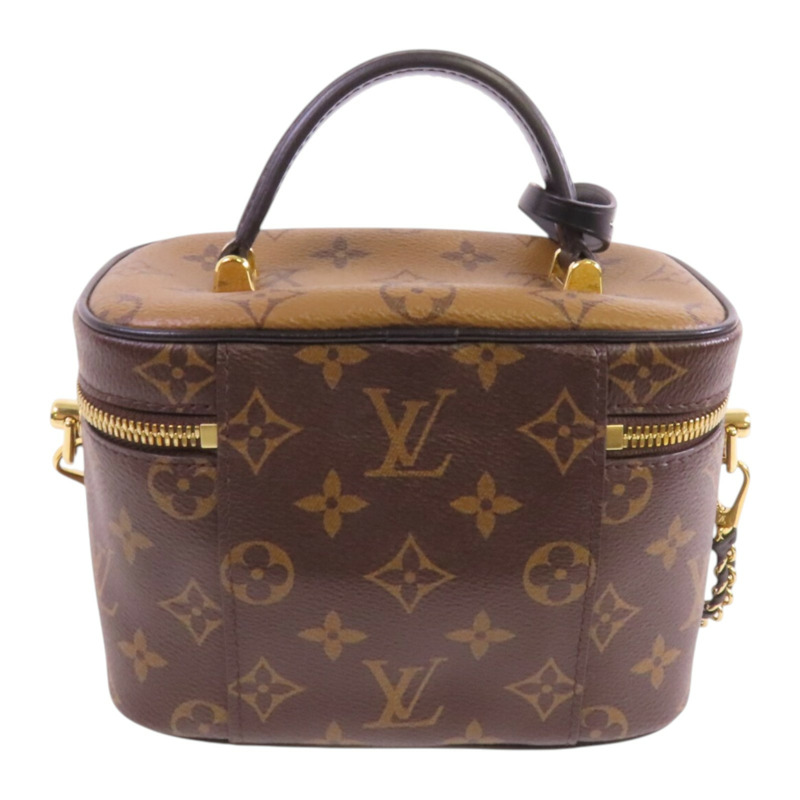 LOUIS VUITTON Monogram Reverse Vanity PM金扣手挽肩背兩用袋-1