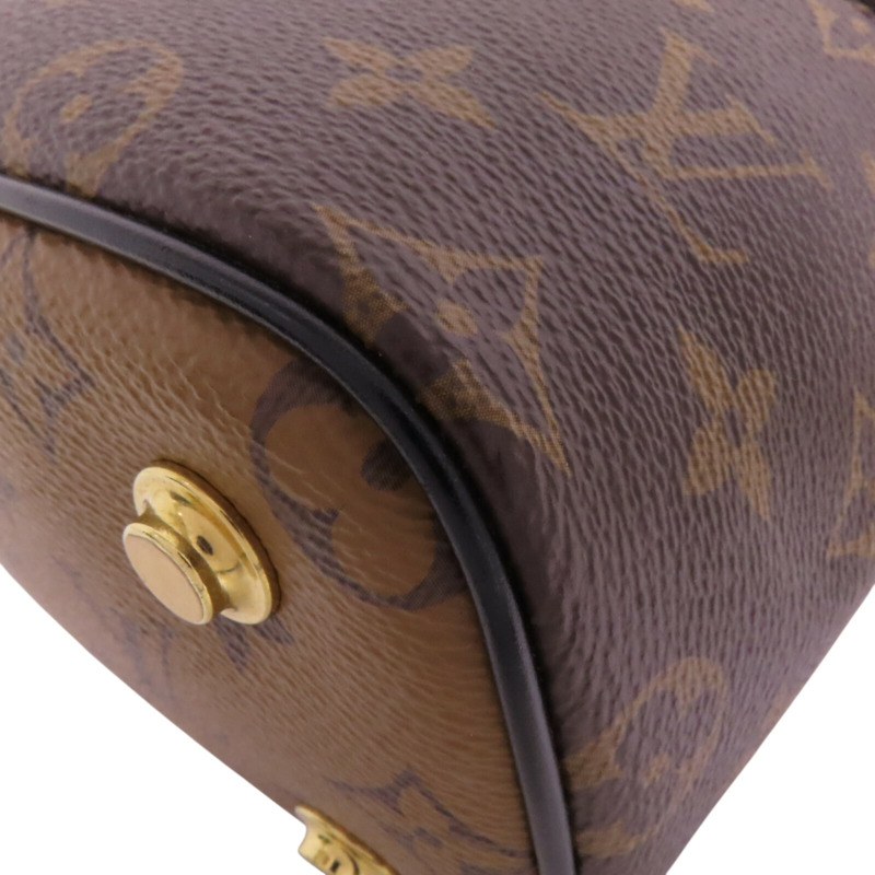 LOUIS VUITTON Monogram Reverse Vanity PM金扣手挽肩背兩用袋-11