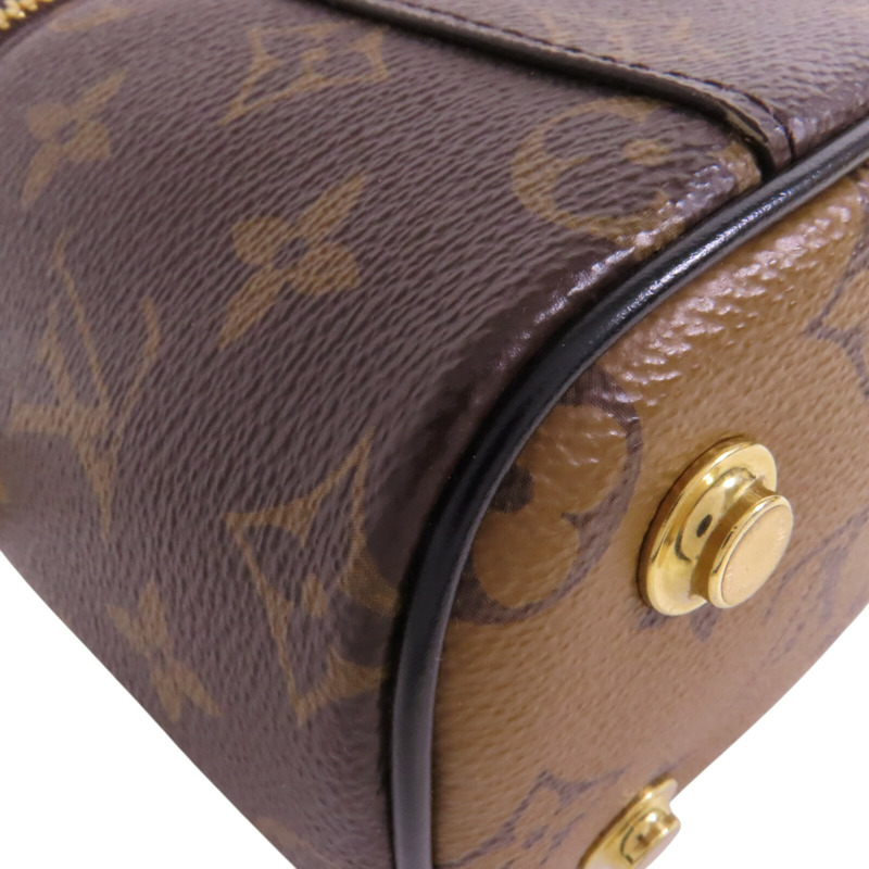 LOUIS VUITTON Monogram Reverse Vanity PM金扣手挽肩背兩用袋-12