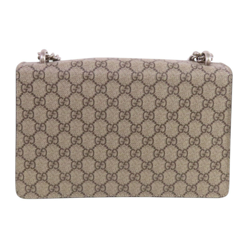 GUCCI 塗層帆布Dionysus銀扣鏈帶肩背袋-1