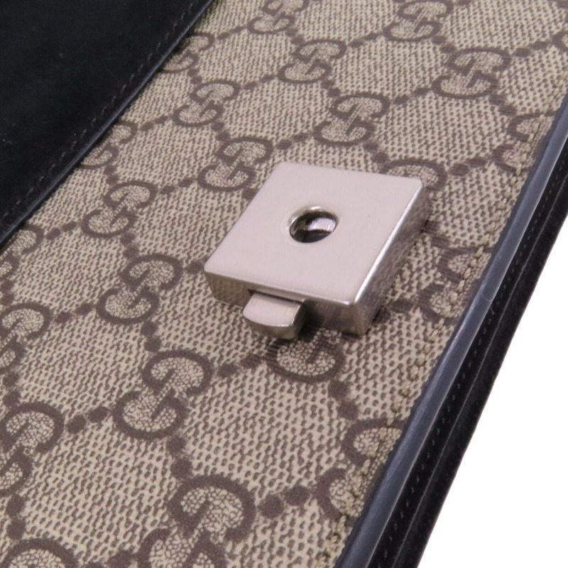 GUCCI 塗層帆布Dionysus銀扣鏈帶肩背袋-9