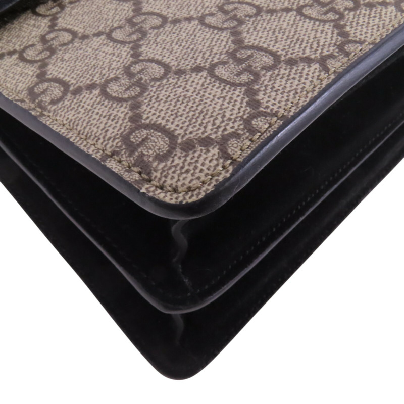 GUCCI 塗層帆布Dionysus銀扣鏈帶肩背袋-10