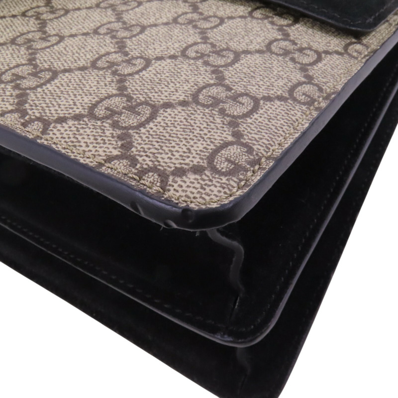 GUCCI 塗層帆布Dionysus銀扣鏈帶肩背袋-11