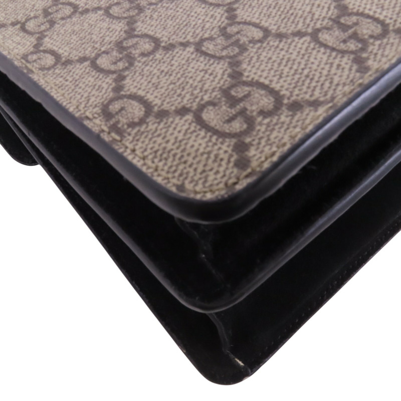 GUCCI 塗層帆布Dionysus銀扣鏈帶肩背袋-12