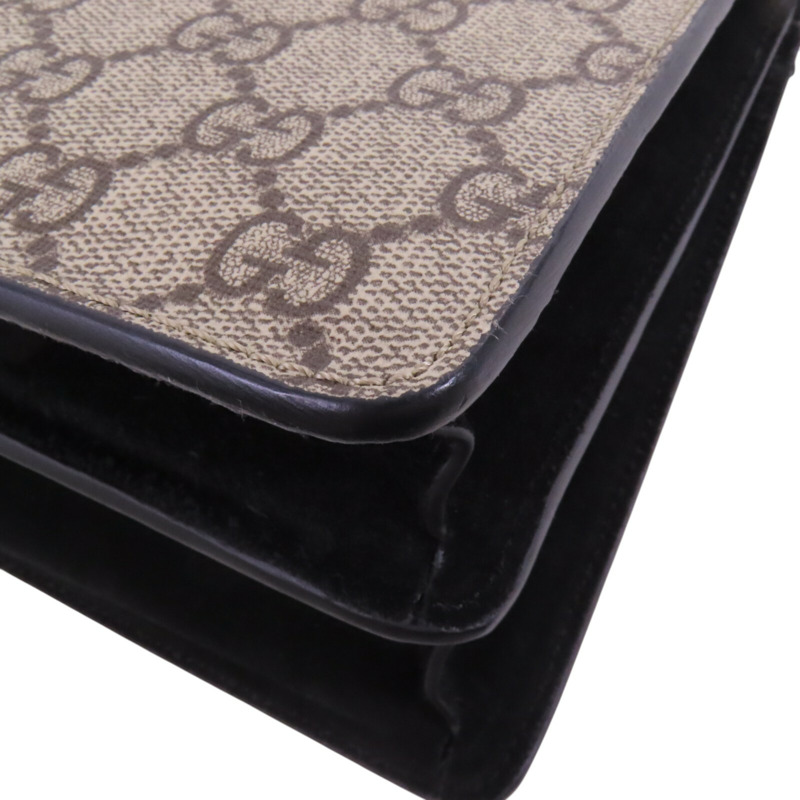 GUCCI 塗層帆布Dionysus銀扣鏈帶肩背袋-13