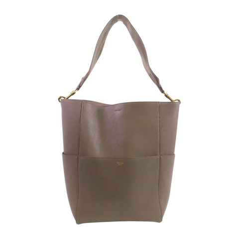 CELINE 牛皮皮革Sangle Bucket Bag金扣肩背袋