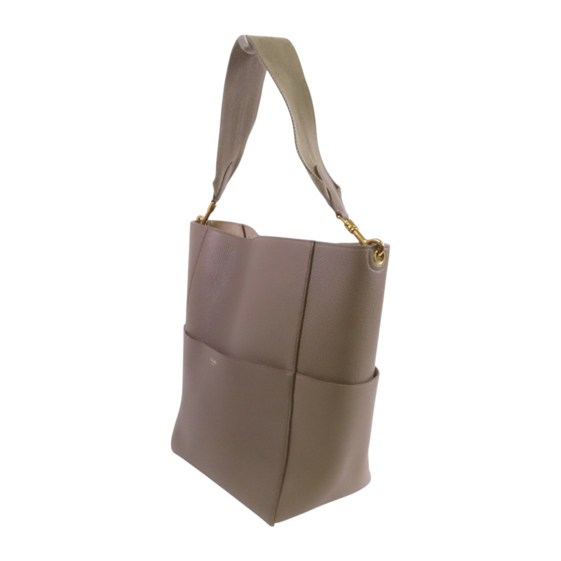 CELINE 牛皮皮革Sangle Bucket Bag金扣肩背袋-2