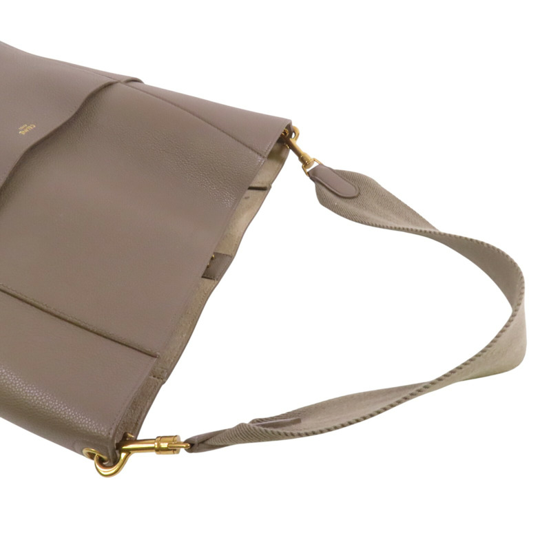 CELINE 牛皮皮革Sangle Bucket Bag金扣肩背袋-7
